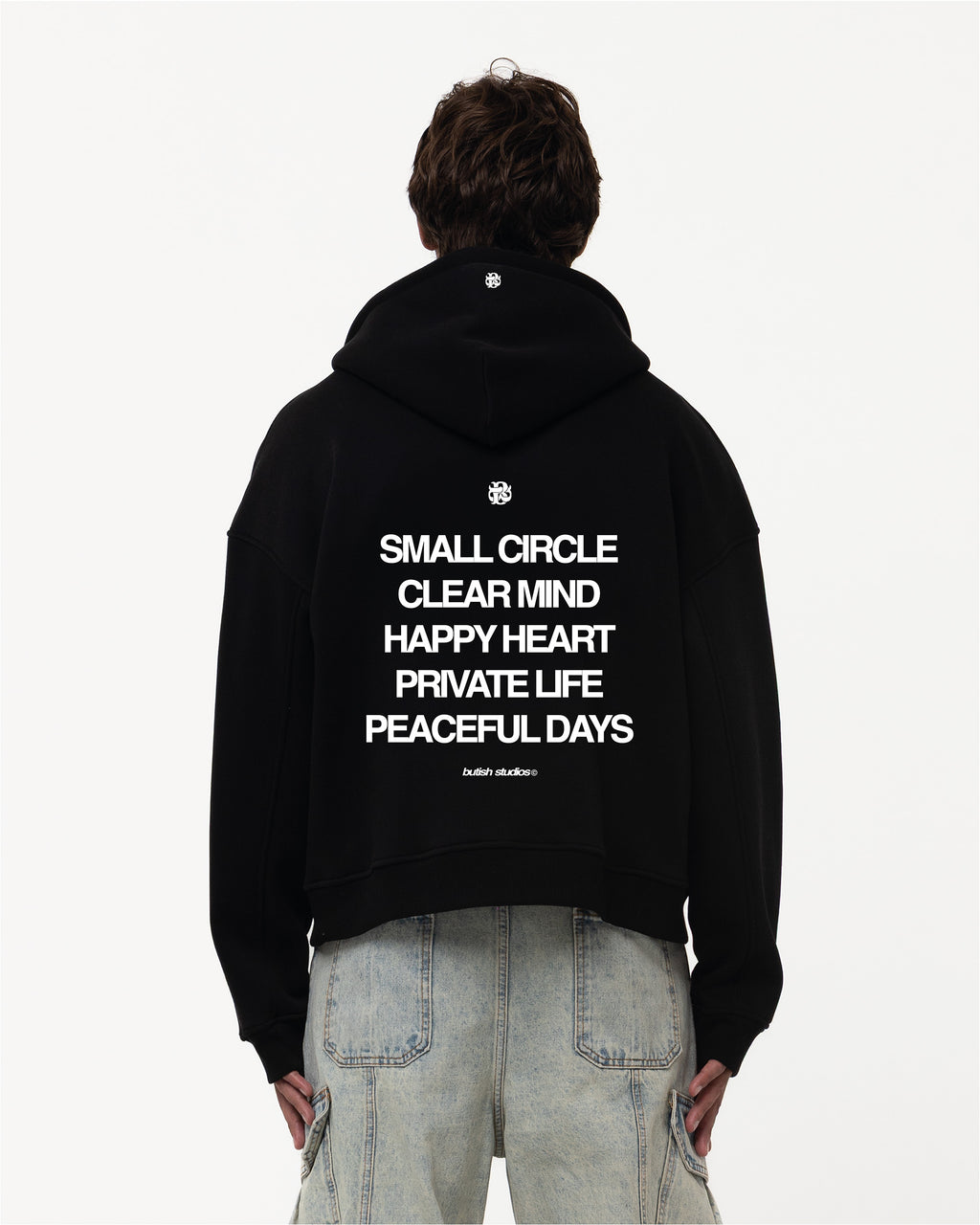 SMALL CIRCLE BLACK HOODIE