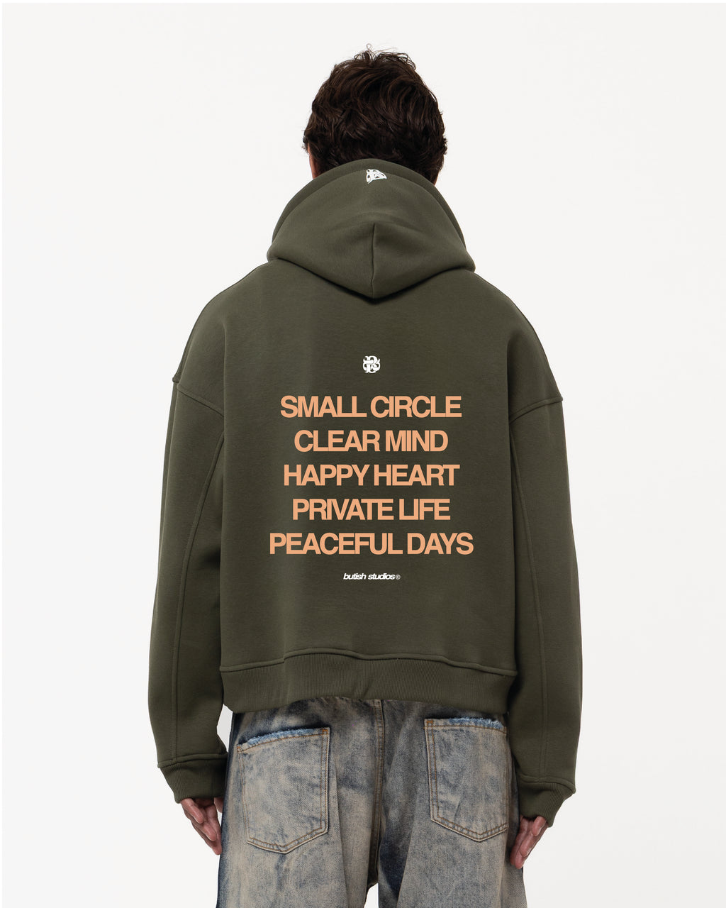 SMALL CIRCLE GREEN HOODIE