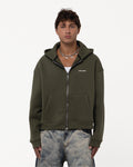 Butish felpa oversize cotone nera cappuccio stampa polsini orlo