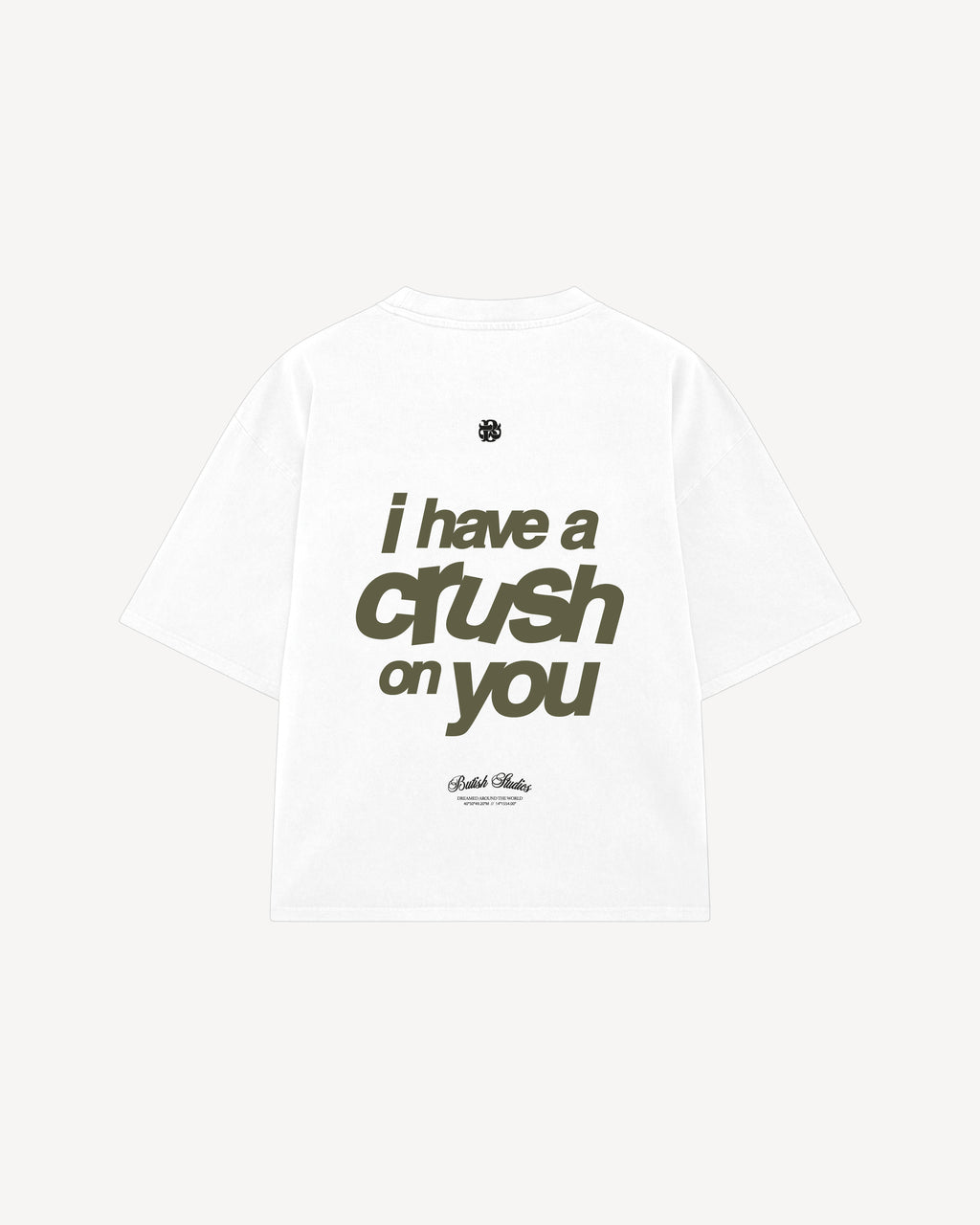 CRUSH ON U WHITE TEE