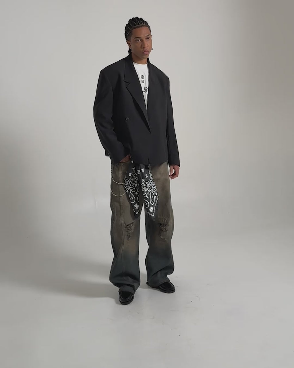 SAND STORM WASH WIDE FIT DENIM