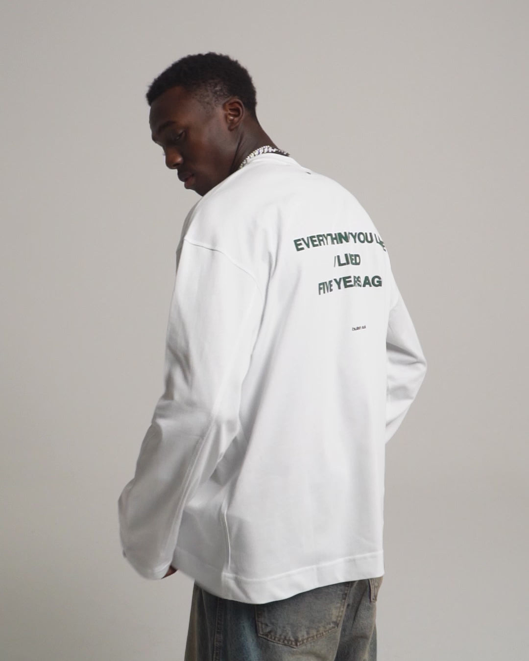 FIVE YEARS AGO WHITE LONGSLEEVE