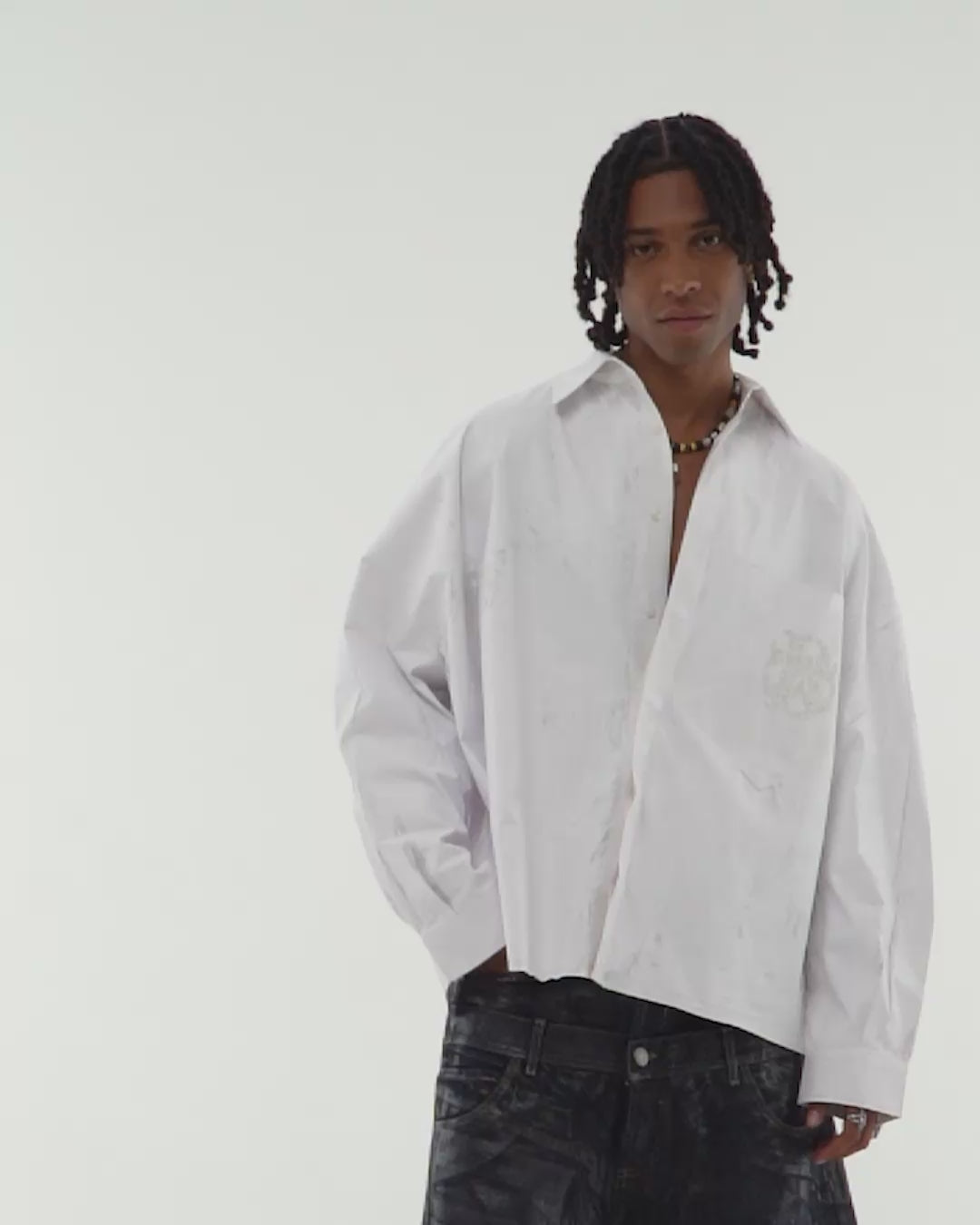 VARNISH WASH SHIRT WHITE
