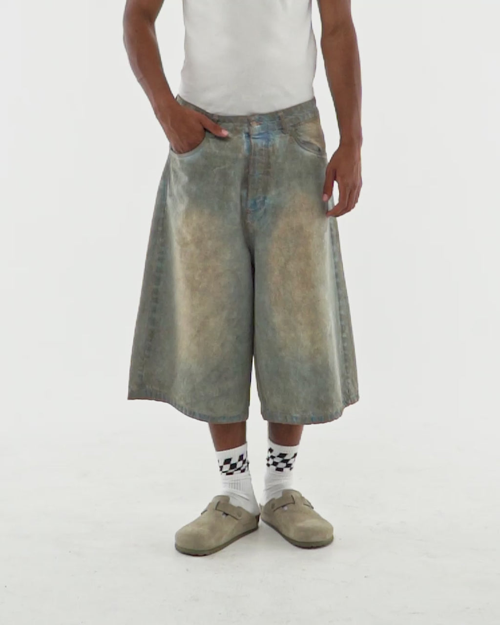SHORE WASH DENIM JORTS