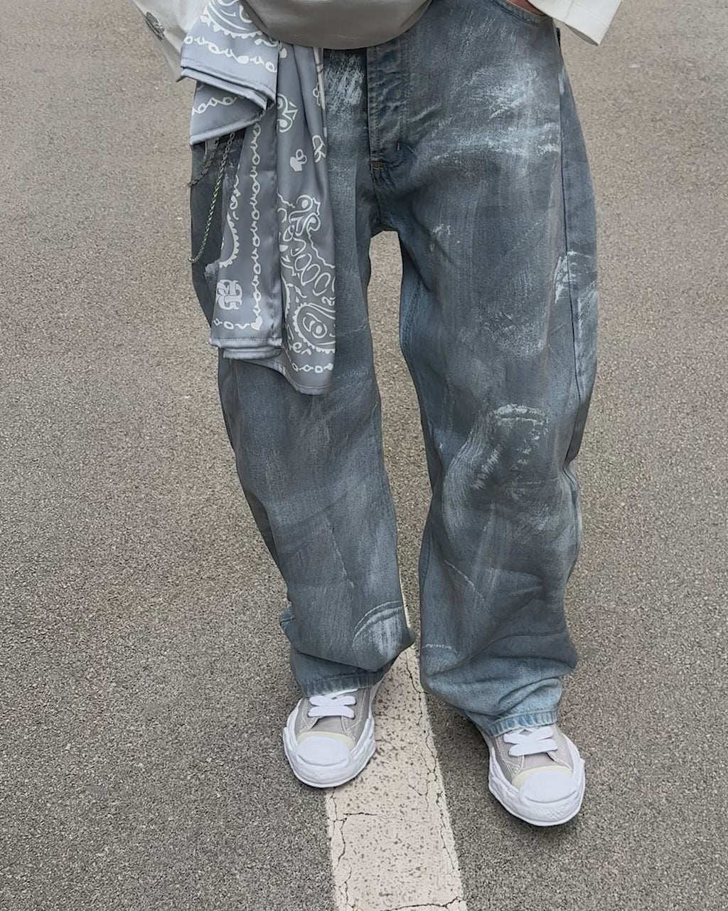 FOULARD PAISLEY GREY