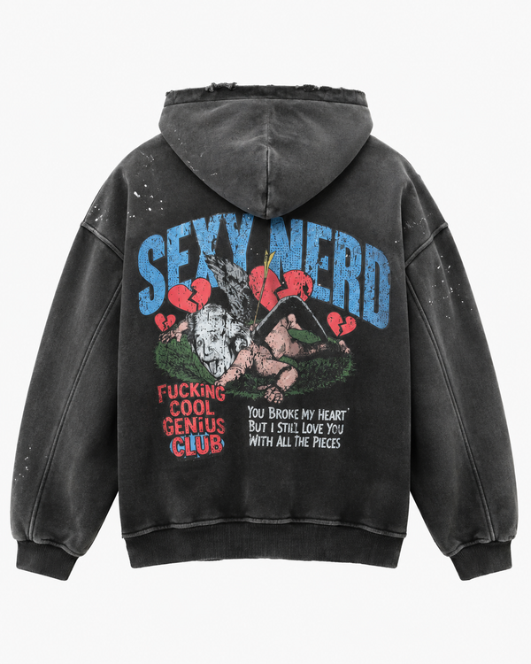 SEXY NERD HOODIE BLACK