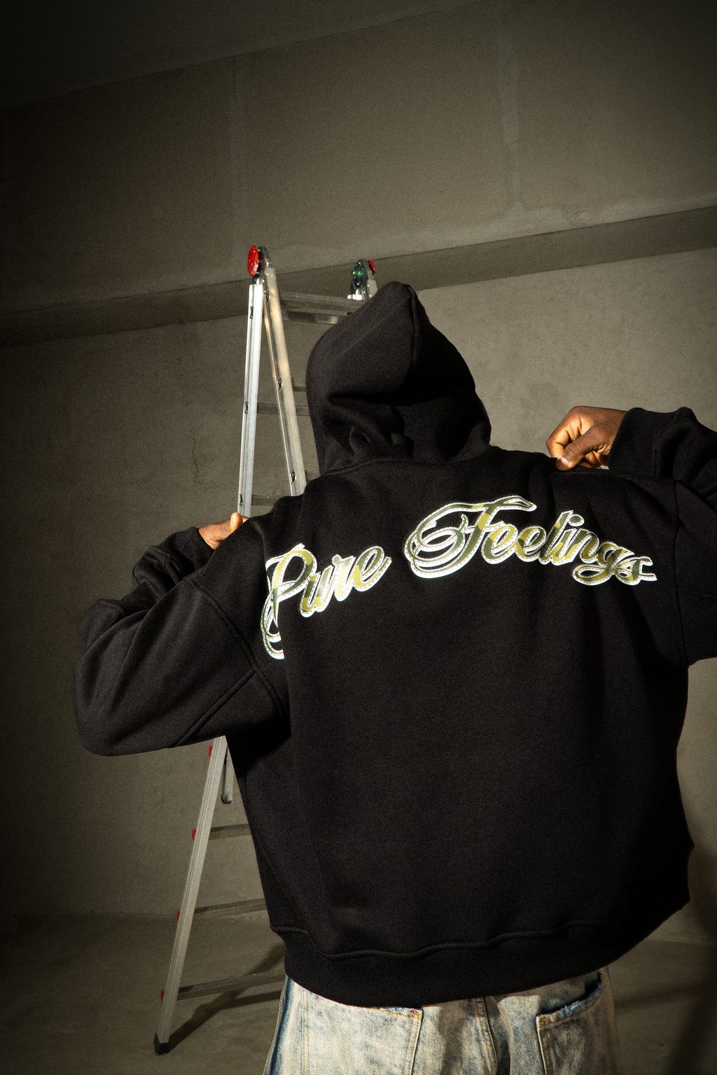 PURE FEELINGS BLACK HOODIE